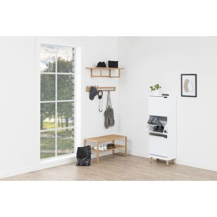 Ντουλάπι παπουτσιών με 3 συρτάρια CARLY λευκό