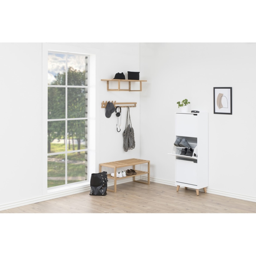 Ντουλάπι παπουτσιών με 3 συρτάρια CARLY λευκό