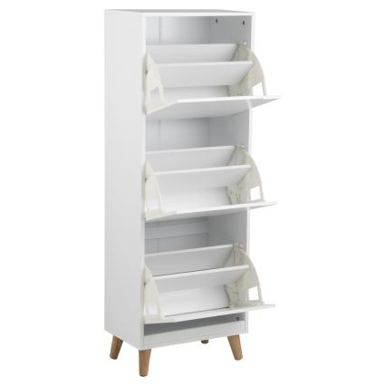 Ντουλάπι παπουτσιών με 3 συρτάρια CARLY λευκό