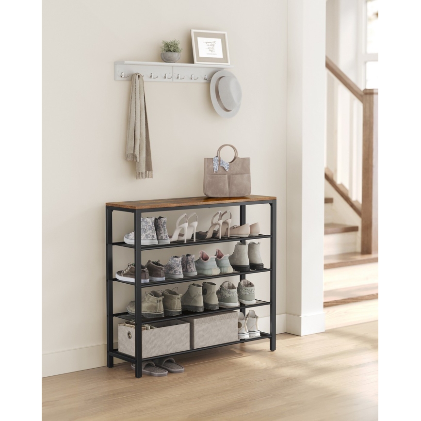 Ντουλάπι παπουτσιών DAVOR καφέ/μαύρο