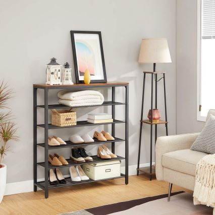 Ντουλάπι παπουτσιών DAVOR καφέ/μαύρο