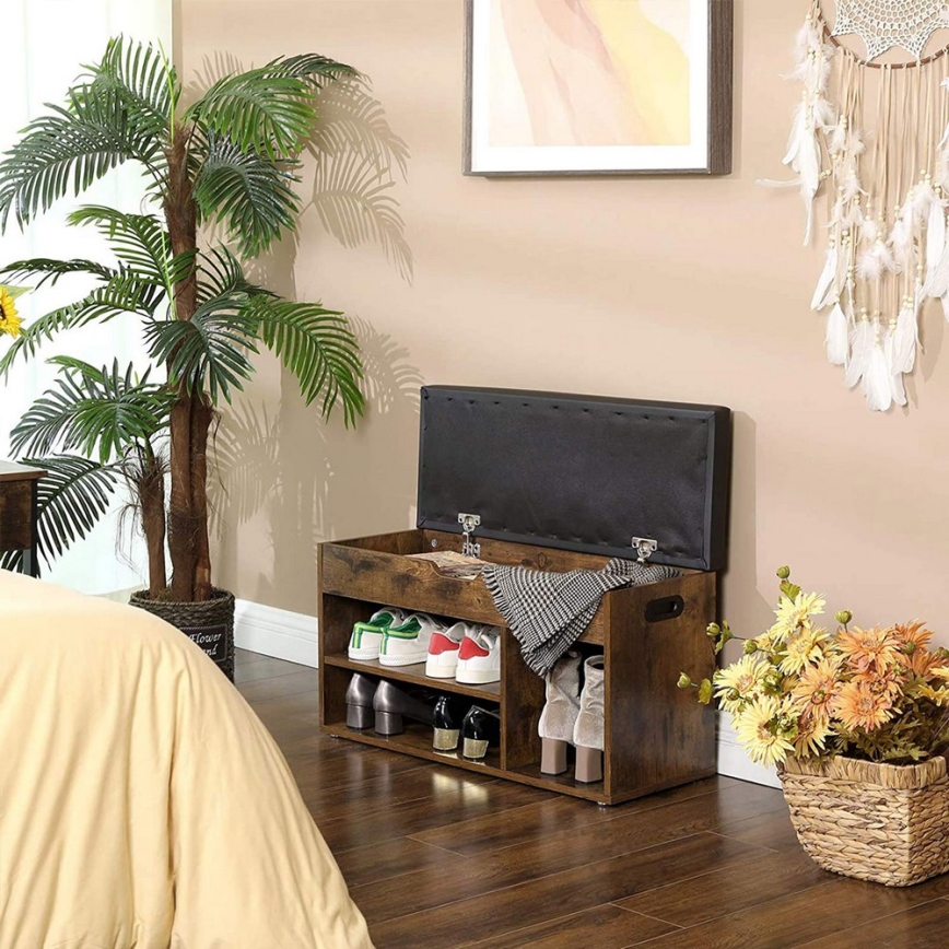 Ντουλάπι παπουτσιών DAVOR καφέ/μαύρο