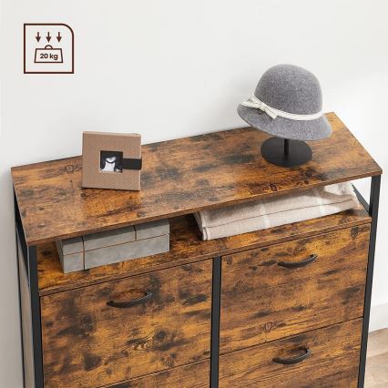 Ντουλάπι παπουτσιών FIRA καφέ/μαύρο