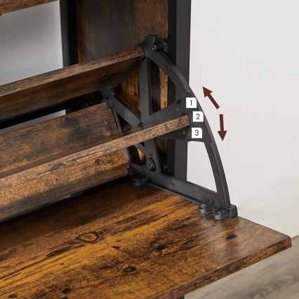 Ντουλάπι παπουτσιών FIRA καφέ/μαύρο