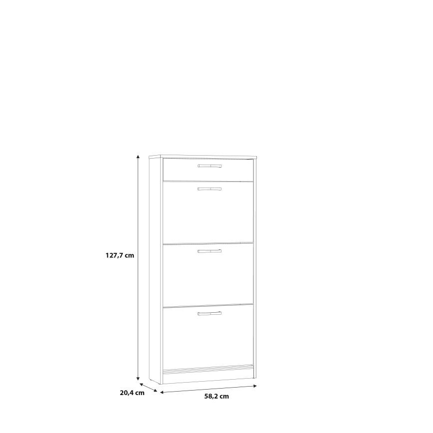 Ντουλάπι παπουτσιών KAVI, δρυς Artisan