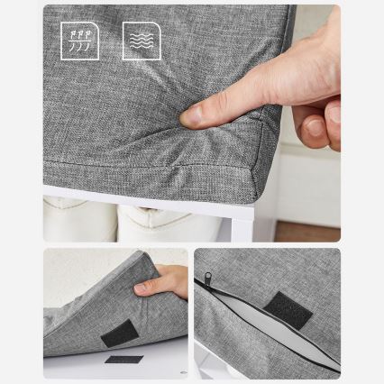 Ντουλάπι παπουτσιών VOREN λευκό/γκρι