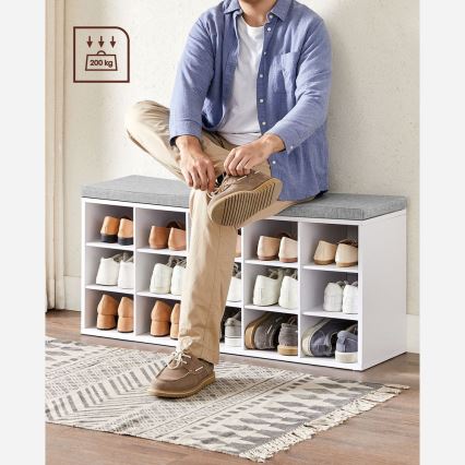 Ντουλάπι παπουτσιών VOREN λευκό/γκρι