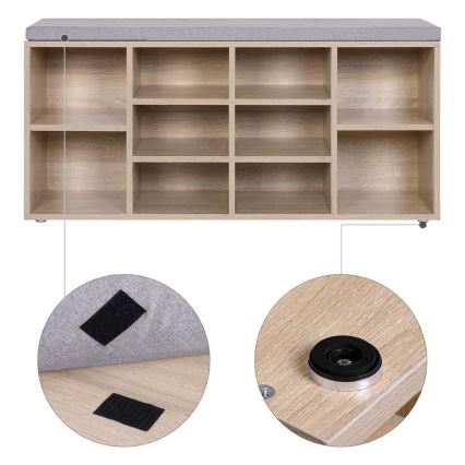 Ντουλάπι παπουτσιών VOREN καφέ/γκρι