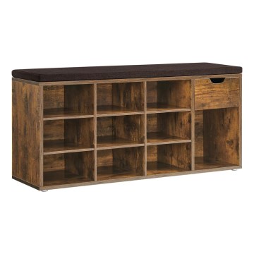 Ντουλάπι παπουτσιών VOREN καφέ/μαύρο