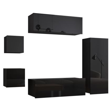 Ντουλάπι τοίχου CALABRINI 34x105 cm μαύρο