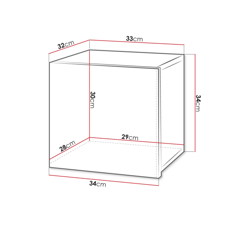 Ντουλάπι τοίχου CALABRINI 34x34 cm λευκό