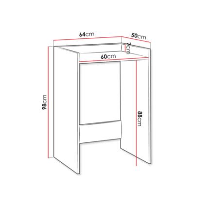 Ντουλάπι για πλυντήριο ρούχων POLA 98x64 cm λευκό