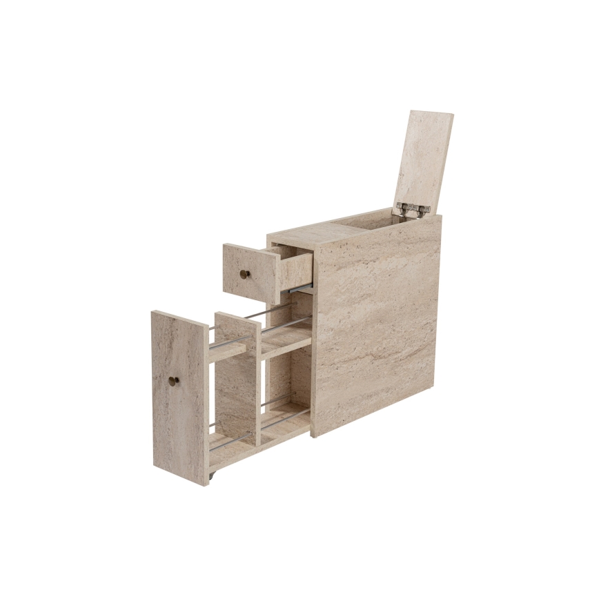 Ντουλάπι μπάνιου MELODY με μαρμάρινο ντεκόρ σε μπεζ απόχρωση