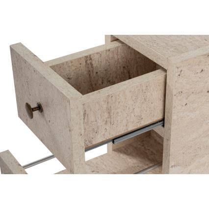 Ντουλάπι μπάνιου MELODY με μαρμάρινο ντεκόρ σε μπεζ απόχρωση