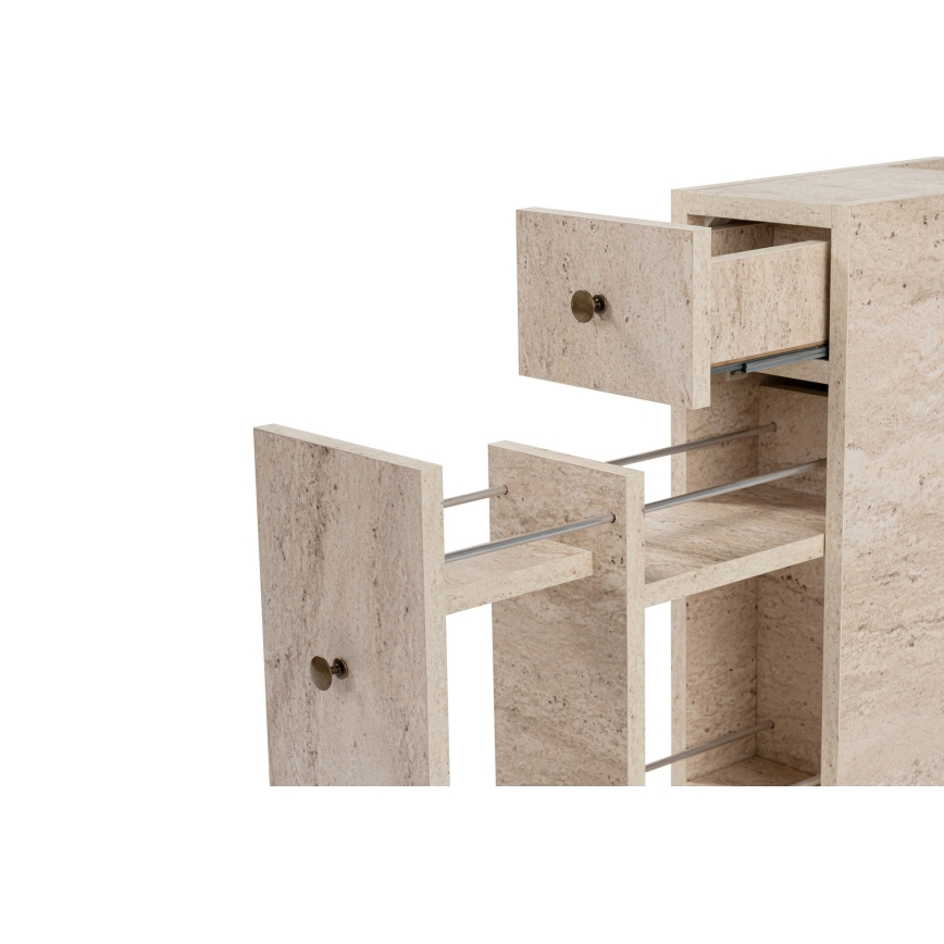 Ντουλάπι μπάνιου MELODY με μαρμάρινο ντεκόρ σε μπεζ απόχρωση