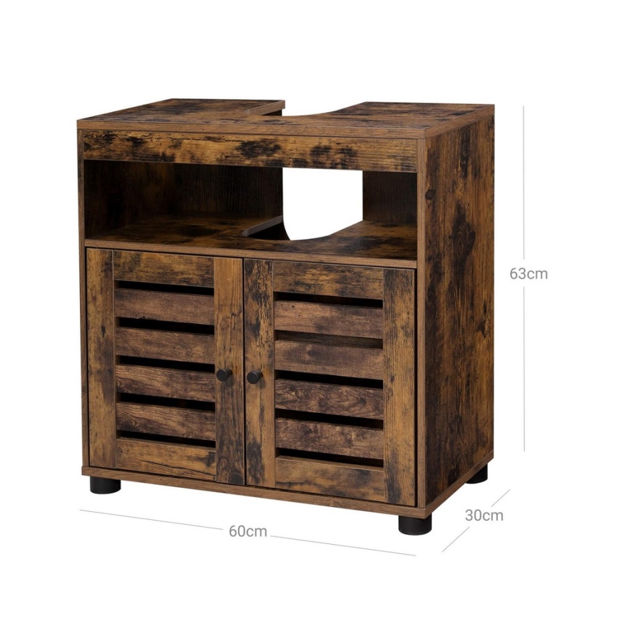 Ντουλάπι μπάνιου RENE καφέ