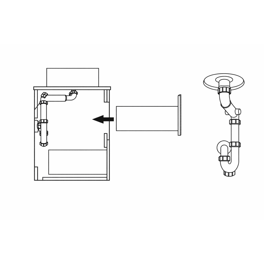 Ντουλάπι μπάνιου TRONDHEIM για νιπτήρα 60 cm, φινίρισμα καρυδιάς
