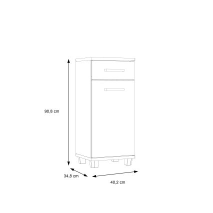 Ντουλάπι μπάνιου VENOM λευκό/δρυς sonoma