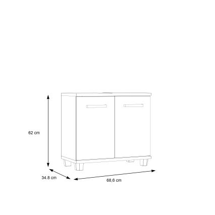 Ντουλάπι μπάνιου VENOM λευκό/δρυς Sonoma