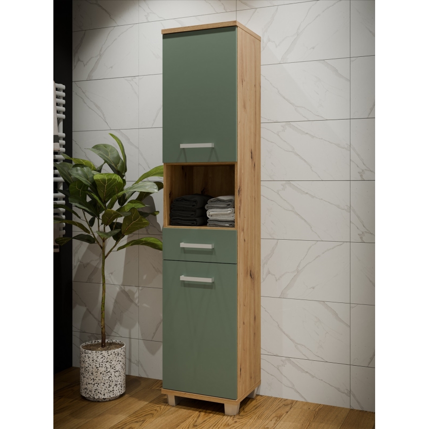 Ντουλάπι μπάνιου VENOM πράσινο/δρυς artisan