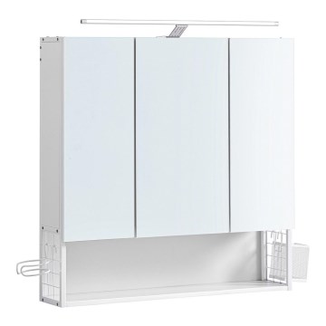 Ντουλάπι μπάνιου με καθρέφτη SKY, λευκό