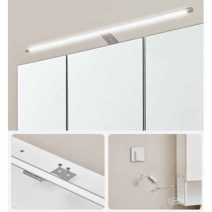 Ντουλάπι μπάνιου με καθρέπτη LED SKY 70x70x16 cm 230V λευκό