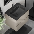 Ντουλάπι μπάνιου με νιπτήρα KENWOOD 61x52x45 cm marakesh/μαύρο