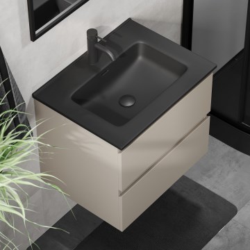 Ντουλάπι μπάνιου με νιπτήρα KENWOOD 61x52x45 cm marakesh/μαύρο