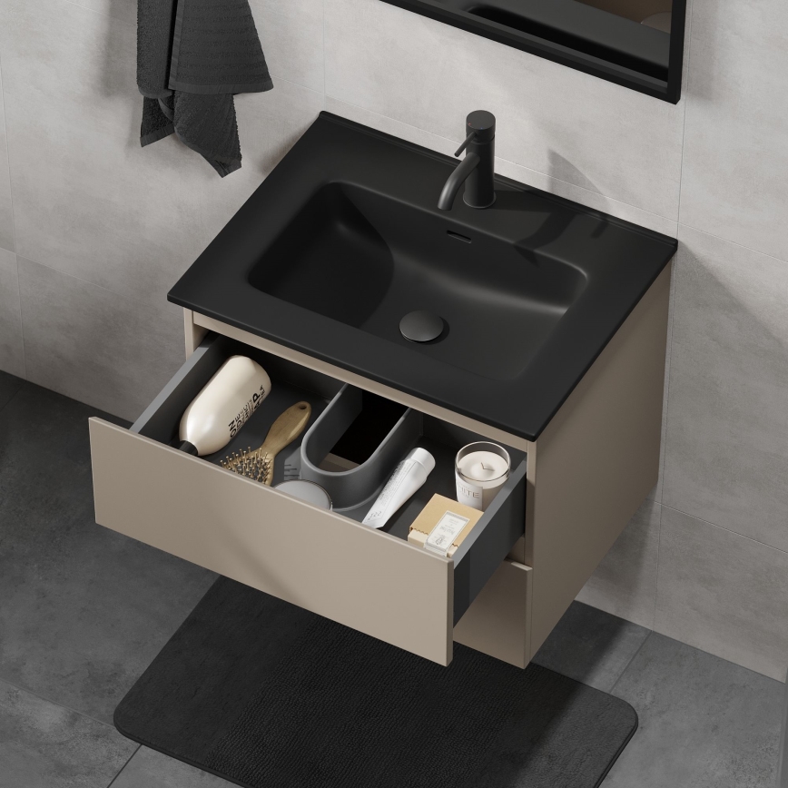 Ντουλάπι μπάνιου με νιπτήρα KENWOOD 61x52x45 cm marakesh/μαύρο