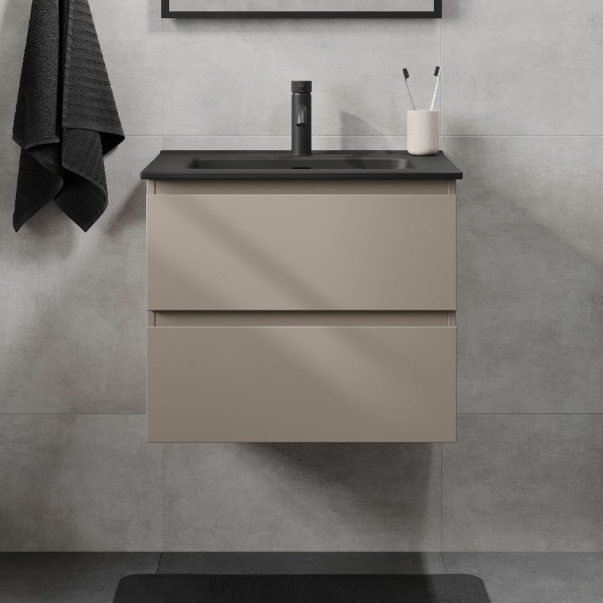 Ντουλάπι μπάνιου με νιπτήρα KENWOOD 61x52x45 cm marakesh/μαύρο