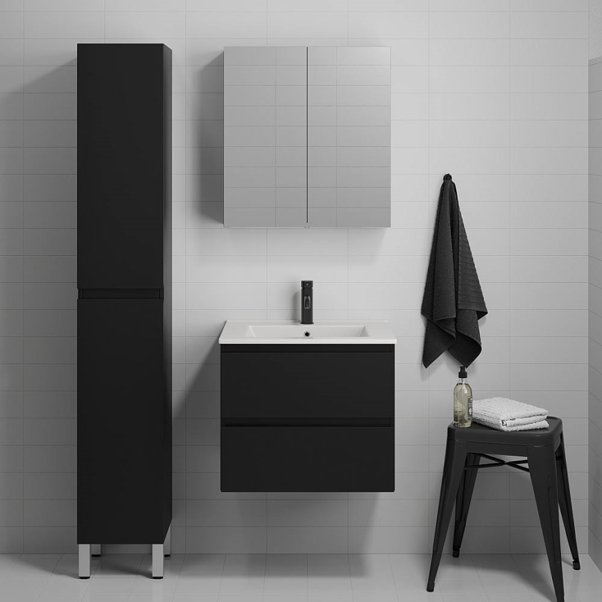 Ντουλάπι μπάνιου με νιπτήρα KENWOOD 61x52x47 cm μαύρο