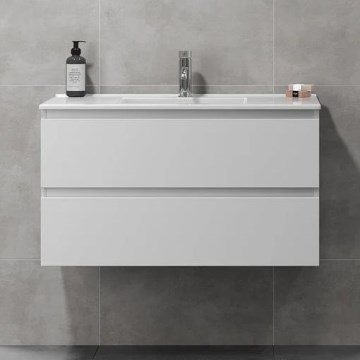 Ντουλάπι μπάνιου με νιπτήρα KENWOOD 91x50x47 cm λευκό