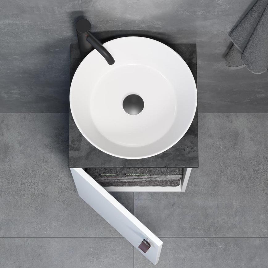 Ντουλάπι μπάνιου με νιπτήρα TAARNHOLM σε λευκό