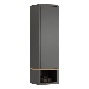 Ντουλάπι με ανοιχτό ράφι FRED ανθρακί/δρυς artisan