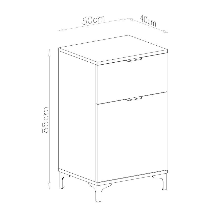 Ντουλάπι με συρτάρι LORA λευκό