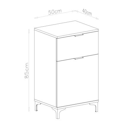 Ντουλάπι με συρτάρι LORA, μπεζ