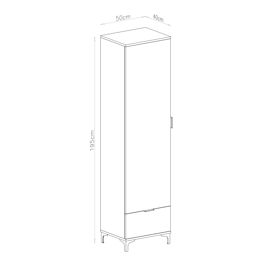 Ντουλάπι με συρτάρι LORA, μπεζ