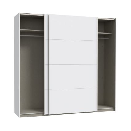 Ντουλάπα KARO με καθρέφτη 220x210 cm, λευκή