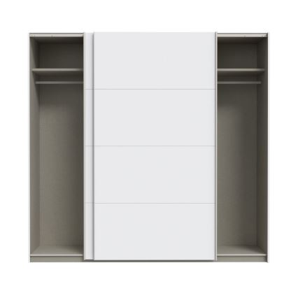 Ντουλάπα KARO με καθρέφτη 220x210 cm, λευκή