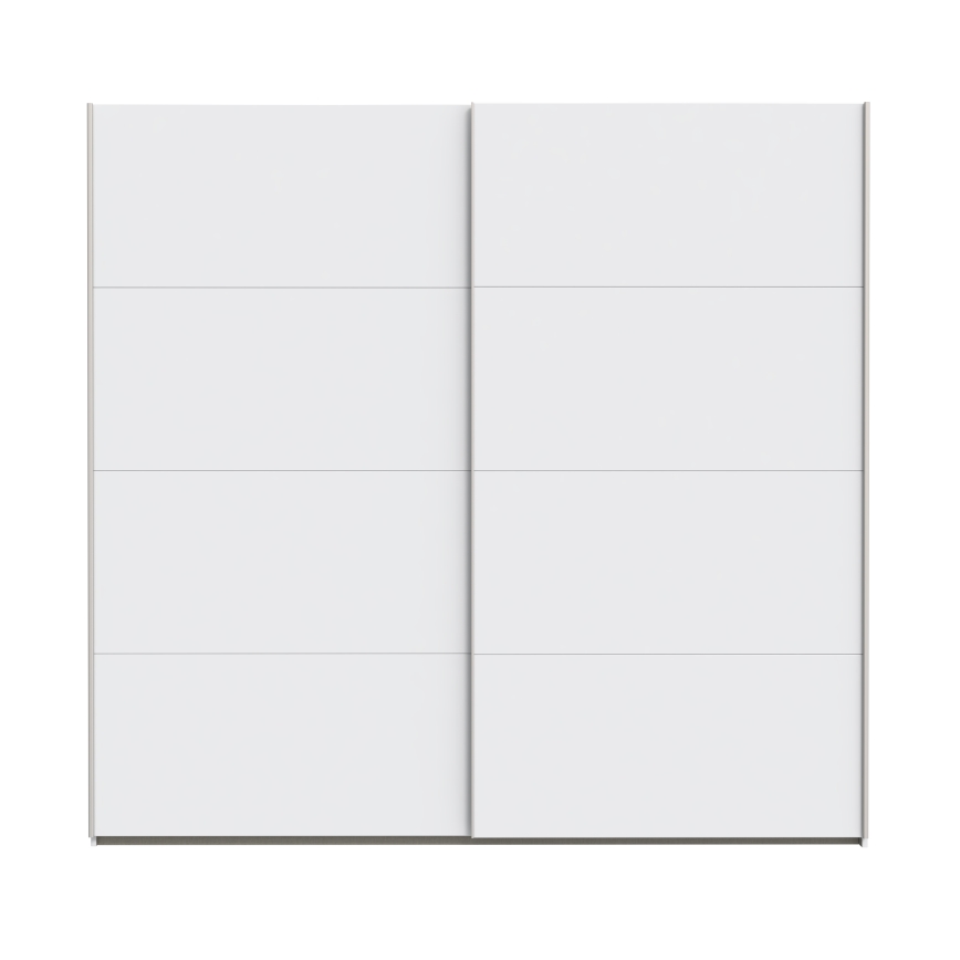 Ντουλάπα KARO με καθρέφτη 220x210 cm, λευκή