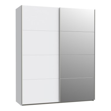 Ντουλάπα με καθρέφτη KARO 170x210 cm λευκή