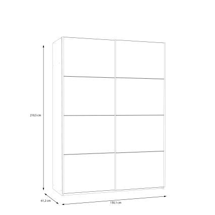 Ντουλάπα KARO 150x210 cm, λευκή