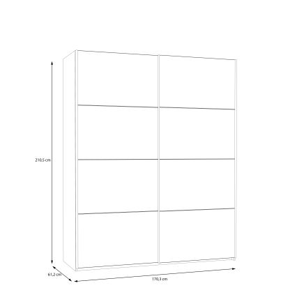 Ντουλάπα KARO 170x210 cm λευκή