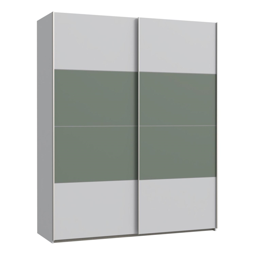 Ντουλάπα KARO 170x210 εκ. γκρίζα/πράσινη