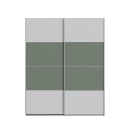 Ντουλάπα KARO 170x210 εκ. γκρίζα/πράσινη