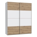Ντουλάπα KARO 170x210 εκ. λευκή/δρυς artisan