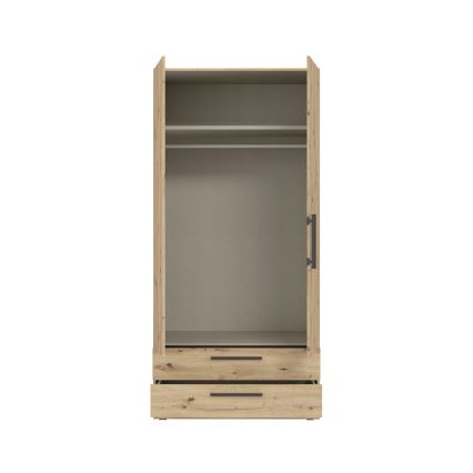 Ντουλάπα MARO 100x213 cm, φινίρισμα artisan βελανιδιάς