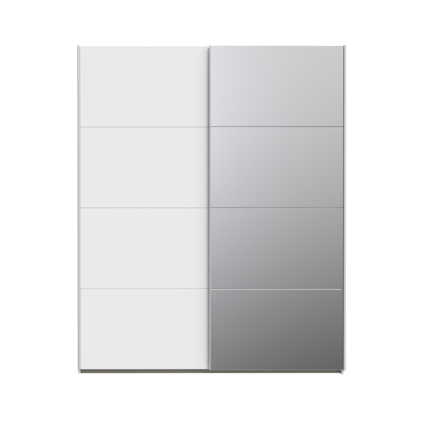 Ντουλάπα με καθρέφτη KARO 170x210 cm λευκή