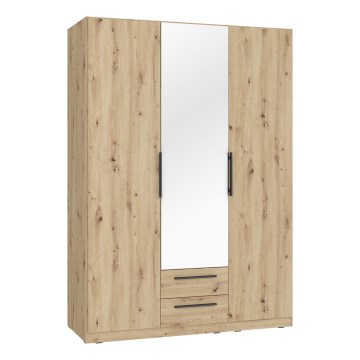 Ντουλάπα με καθρέφτη MARO 150x213 cm σε απόχρωση artisan δρυός