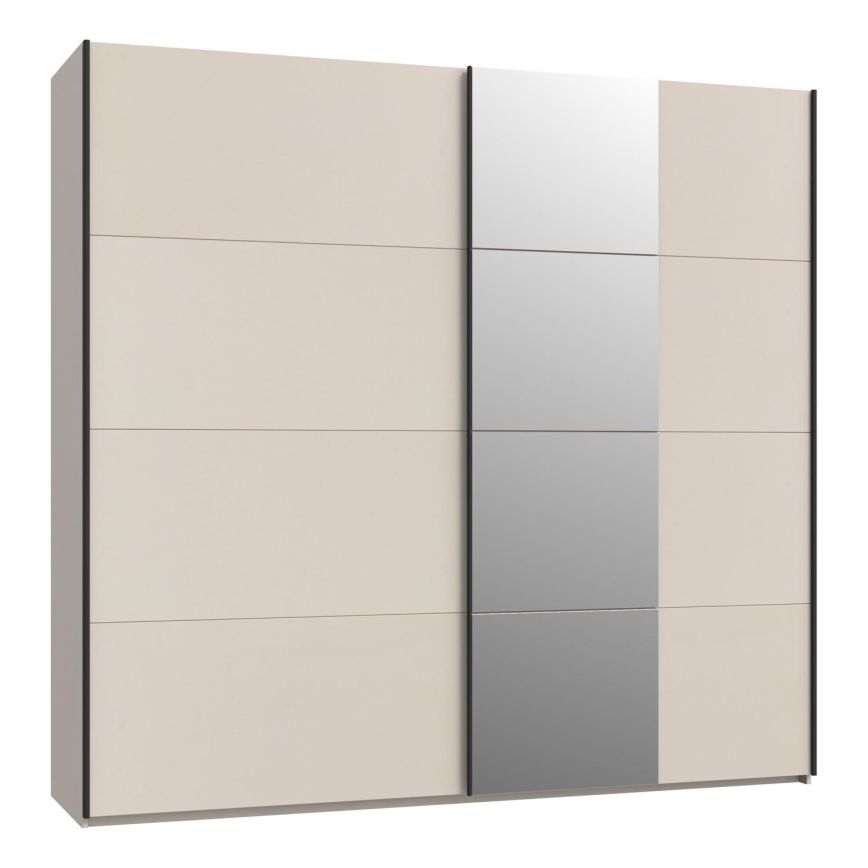 Ντουλάπα με καθρέφτη ODEN 220x210 cm μπεζ